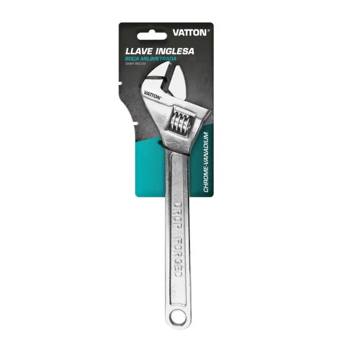 13145-LLAVE INGLESA VATTON CROMO VANADIO 6” 150 MM | PACK 4 UNIDADES