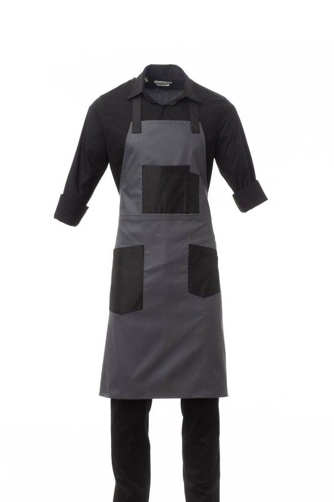 DELANTAL CHALET · ELASTICO/STRETCH · BOLSILLO NAILON · COOLMAX · 80X90CM · CE I CAT | PACK 5 UNIDADES