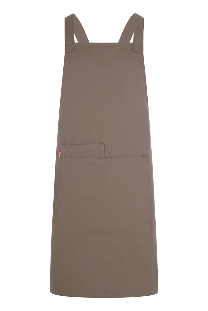 DELANTAL PETO 404214 NOUGAT · 2 BOLSILLOS · ORGANICO · HIDROFUGADO · 81CM X 80CM