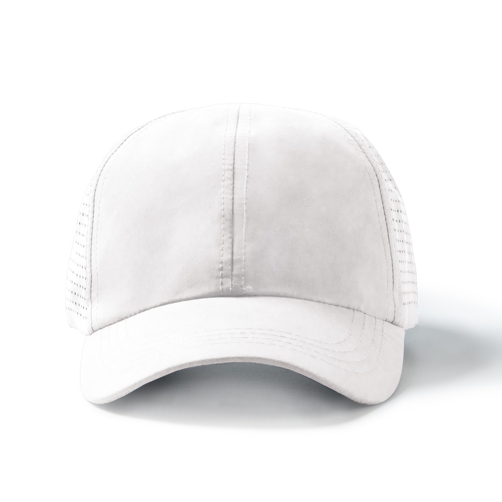 GORRA DEPORTIVA KARIN · VENTILADA · MICROFIBRA · ECO · 6 PANELES · CIERRE HEBILLA