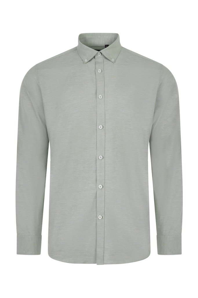 CAMISA 405004S · ML · OXFORD ·  ELASTICO/STRETCH · CUELLO AMERICANO