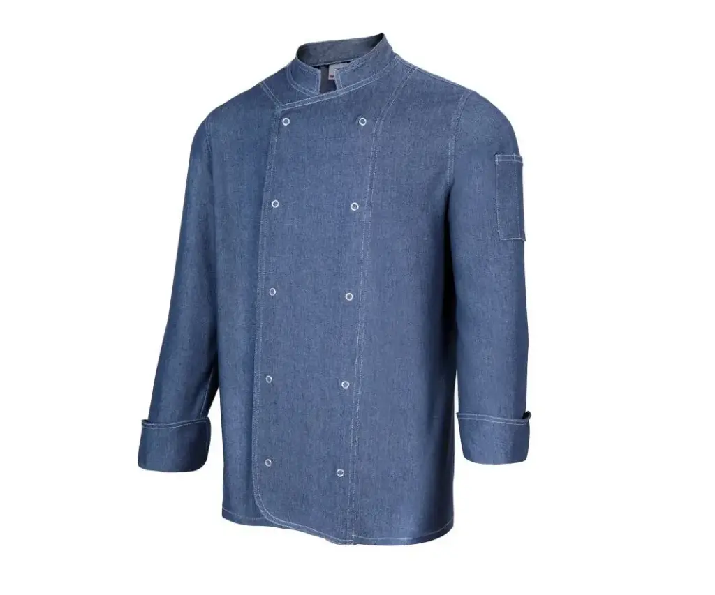 CHAQUETA COCINA DENIM 405207 · STRETCH · CIERRE AUTOMATICOS · ML