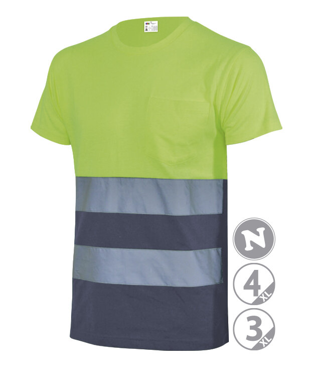 CAMISETA TOKYO · BICOLOR · MC · BOLSILLO · TACTO ALGODON · AV · CE II CAT · [160g]