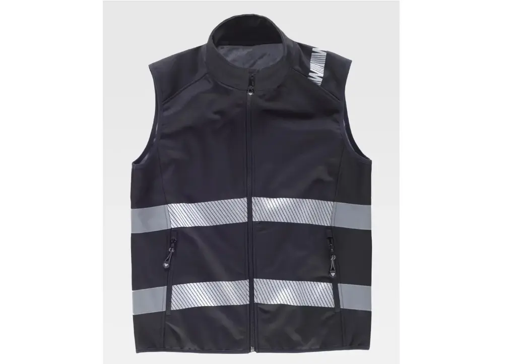 CHALECO S9233 FLUOR · SOFTSHELL · BANDAS SEGMENTADAS (S)