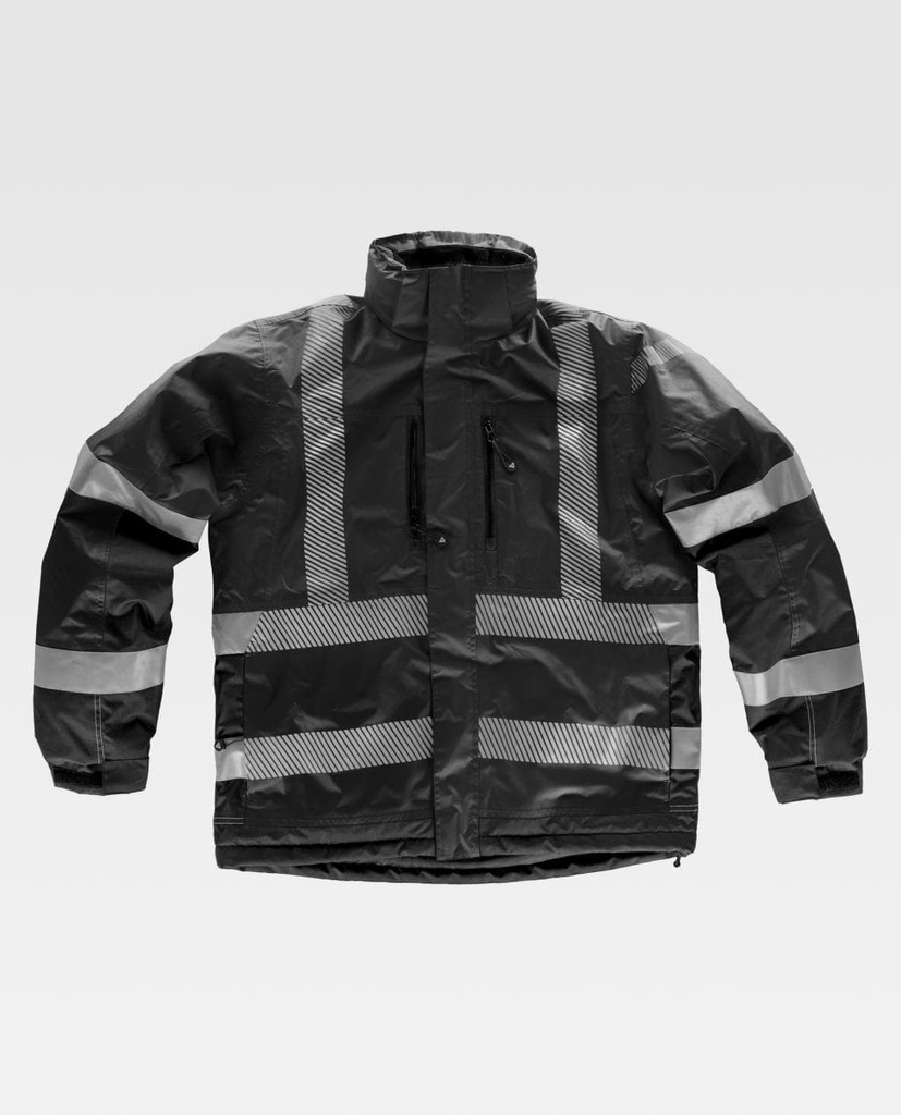 PARKA S9263 FLUOR · ACOLCHADO · IMPERMEABLE [0/4] · BANDAS SEGMENTADAS · VR