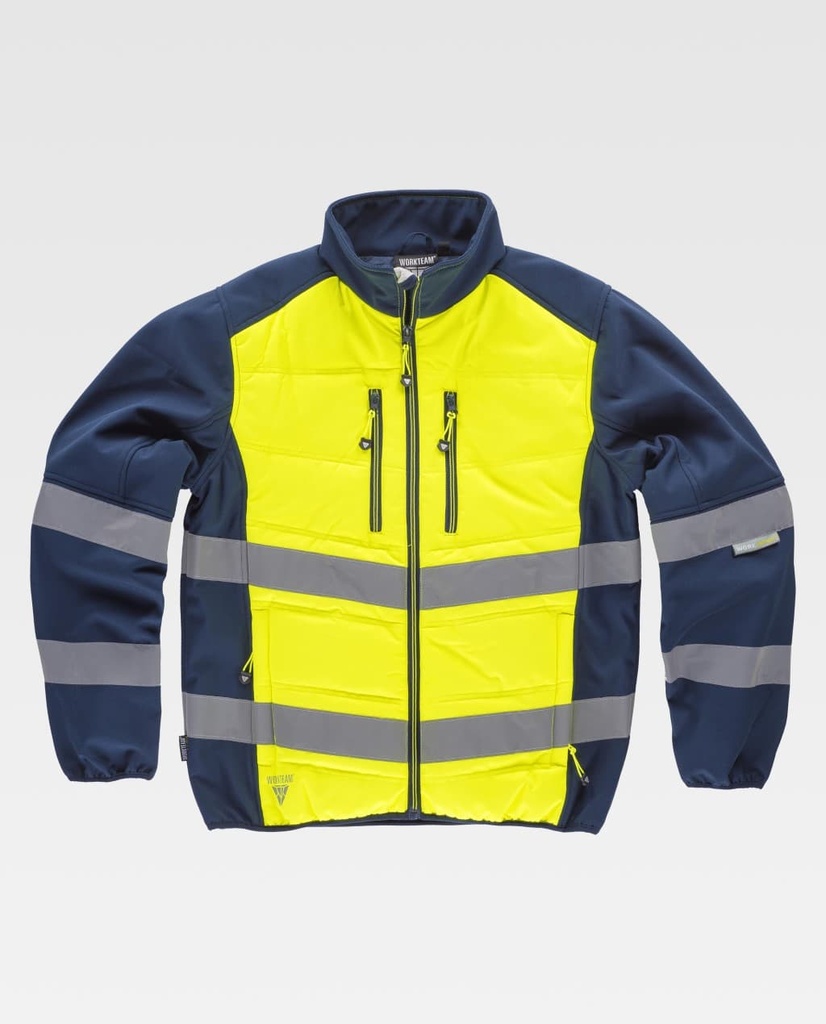 SOFTSHELL S9605 FLUOR BICOLOR · ACOLCHADO (MARINO/AMARILLO FLUOR, S)