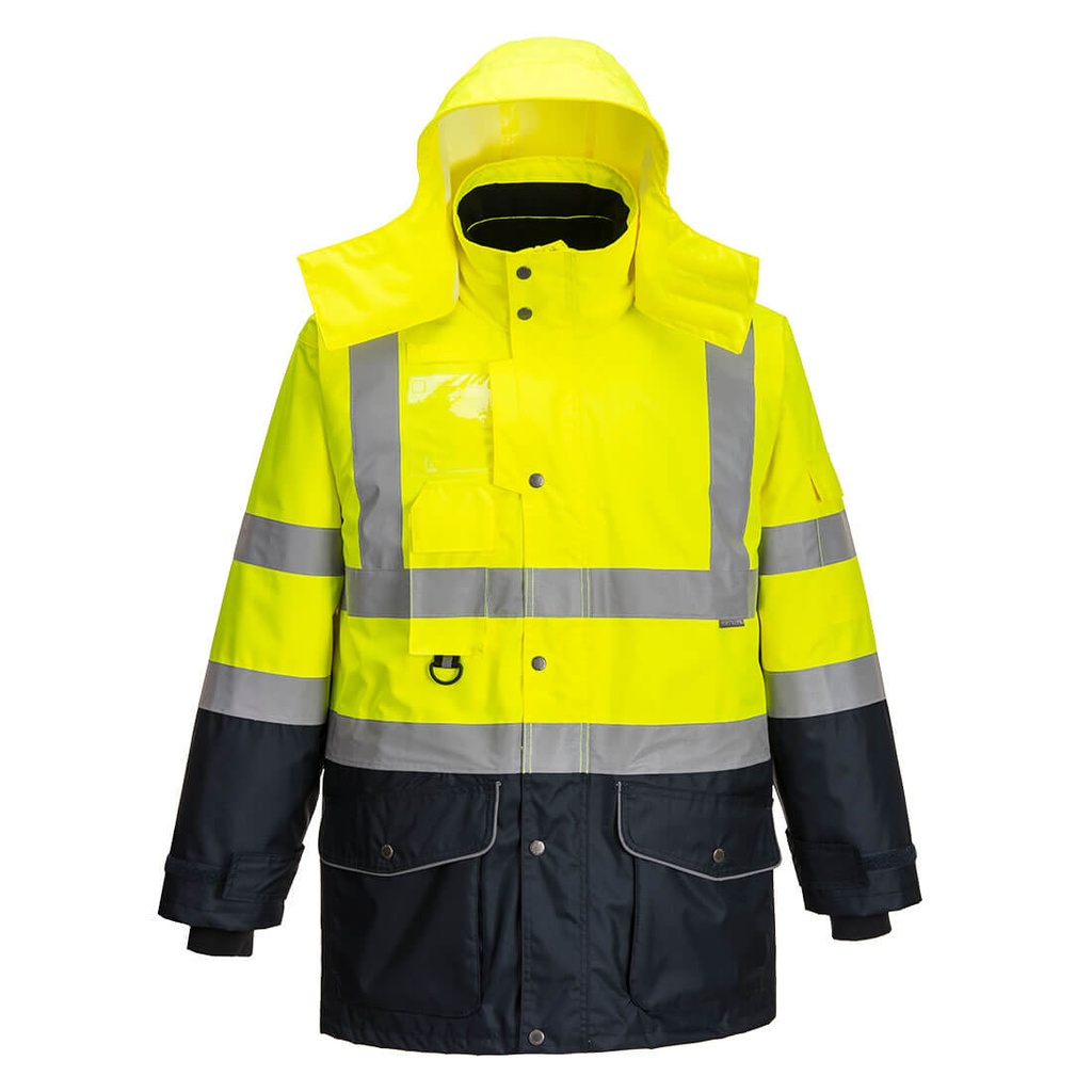 PARKA 7 en 1 TRAFFIC S426 · BICOLOR · Texpel™ Splash IMPERMEABLE [4/4] · AMBIENTES FRIOS -40ºC · PROTEC. SOLAR >40ºC · 50 LAVADOS · AV · CE II CAT