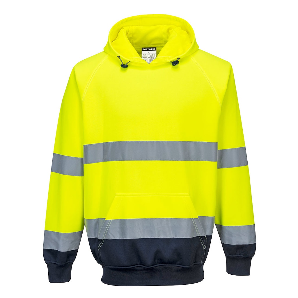 SUDADERA B316 · BICOLOR · ALGODON · CAPUCHA · PROTECCION SOLAR >40ºC  · 50 LAVADOS · AV · CE II CAT · [300g]