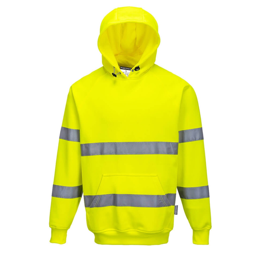 SUDADERA B304 · CAPUCHA · AV · CE II CAT · [300g] (AMARILLO FLUOR, S)