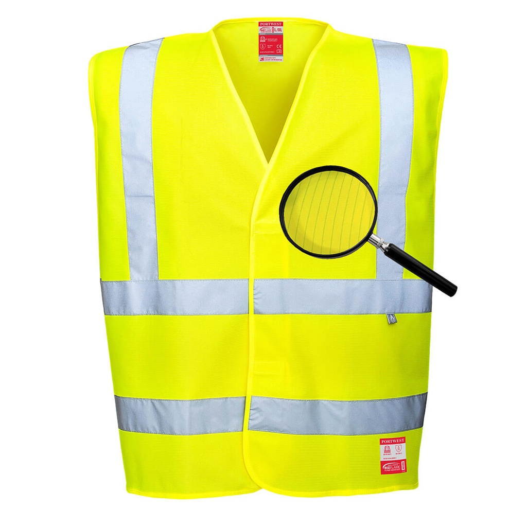 CHALECO FR71 · IGNIFUGO · ANTIESTATICO · AV (AMARILLO FLUOR, 2XL-3XL)