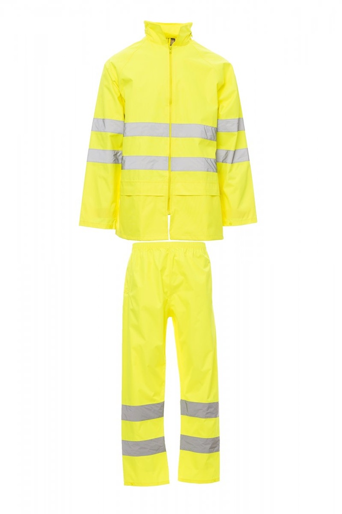 TRAJE LLUVIA HI-VI RAINSET · IMPERMEABLE [4/4] · R-PU1 · AV · CE II CAT (AMARILLO FLUOR, M)