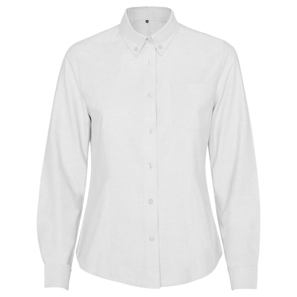 CAMISA OXFORD WOMAN · ML · BOLSILLO (BLANCO, S)