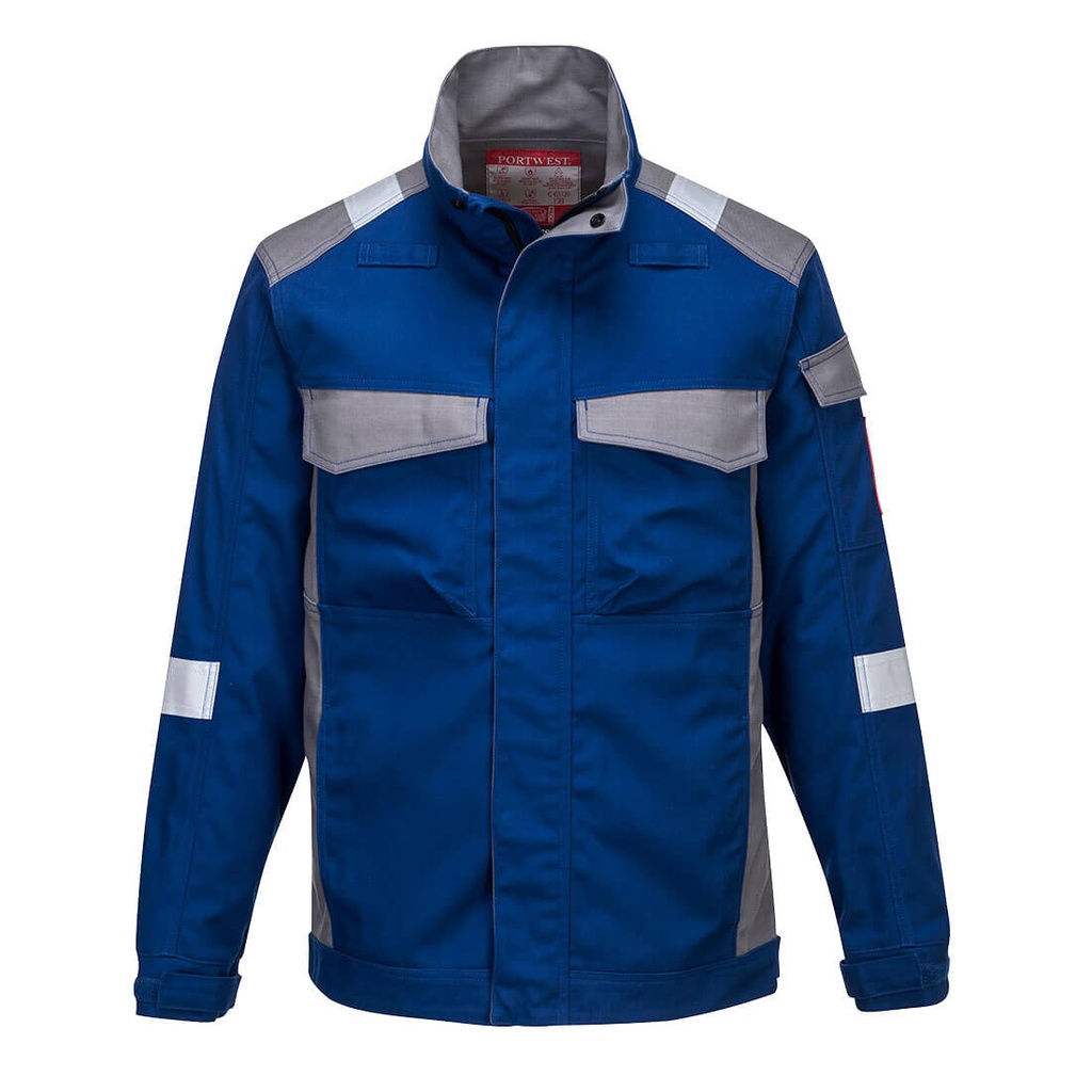 CHAQUETA FR08 · SOLDADOR · IGNIFUGO · ANTIESTATICO · ARCO ELECTRICO · QUIMICO · ASTM · CE III CAT