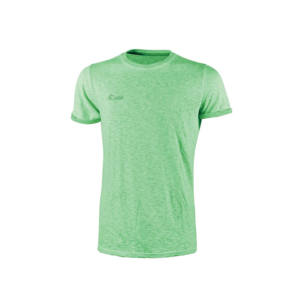 CAMISETA FLUO · MC · 100% ALGODON FLAMEADO · [145g] (VERDE FLUO, S)