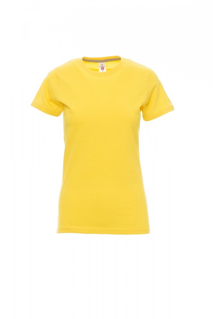 CAMISETA SUNSET LADY · MC · 100% ALGODON · CE I CAT · PROTECCION SOLAR >50ºC · [155g] (AMARILLO, XS)