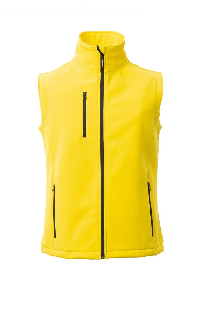 CHALECO SOFTSHELL GLASGOW · HIDROFUGADO · CORTAVIENTOS · 2 CAPAS · CE I CAT (AMARILLO, XXS)