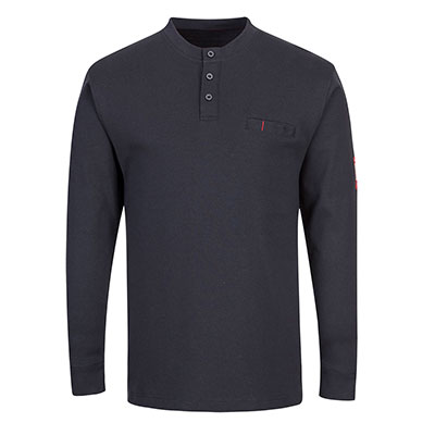 CAMISETA FR32 · ML · HENLEY · IGNIFUGO · ANTIESTATICO · ARCO ELECTRICO · ASTM · NFPA · CE III CAT · [237g]