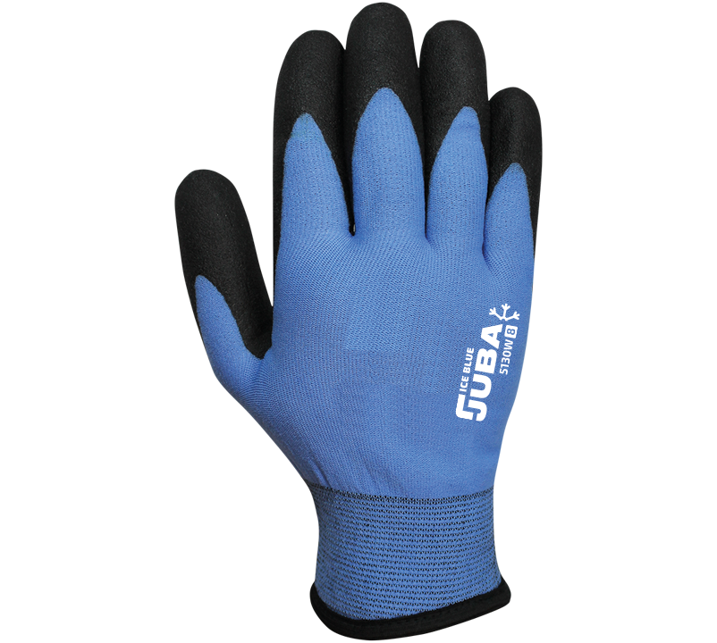GUANTE 5130W ICE BLUE NYLON CON PVC EN PALMA | CAJA 14 PAQUETES DE 6 PARES (TOTAL 84 PARES)