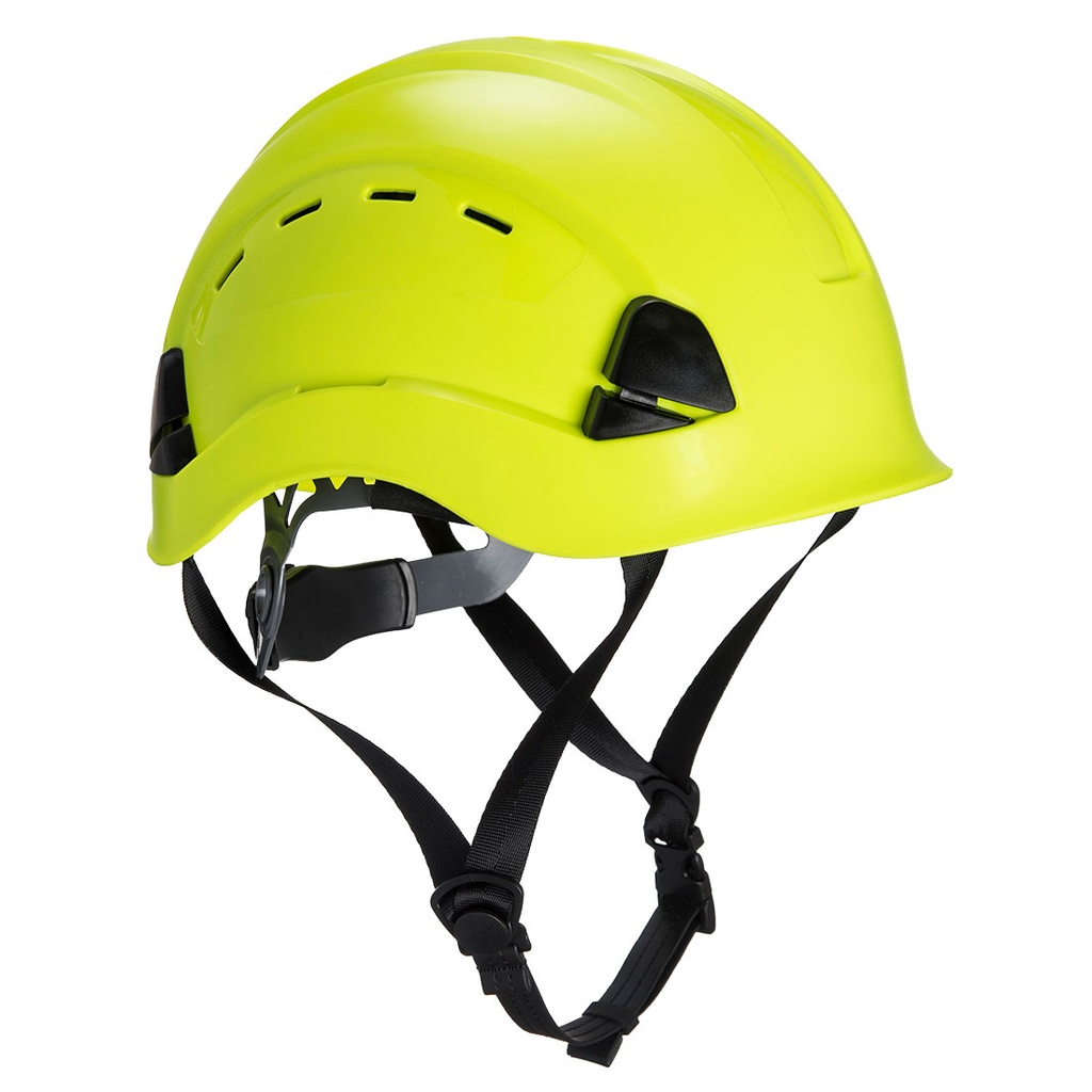 CASCO PS73 MONTAÑERO HEIGHT ENDURANCE · RULETA · VENTILACION · TRABAJOS ALTURA (AMARILLO)