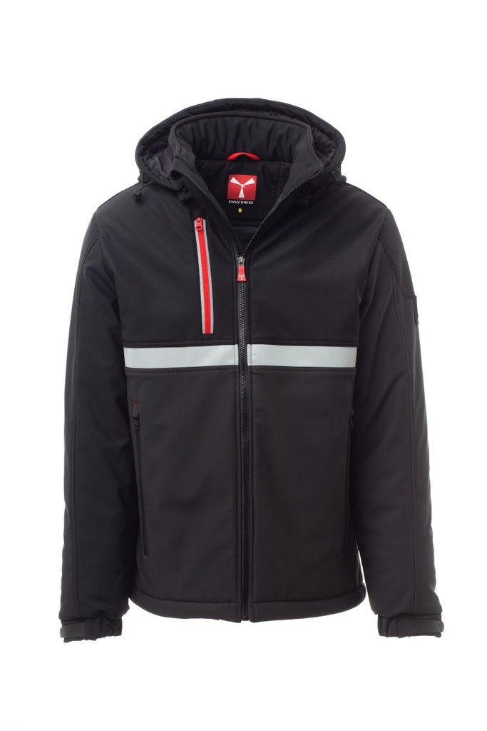 SOFTSHELL WISE PAD · WATERPROOF · 3 CAPAS · INSULATED 3 · CE II CAT · AMBIENTES FRIOS -5ºC (ANTRACITA/NEGRO, XXS)