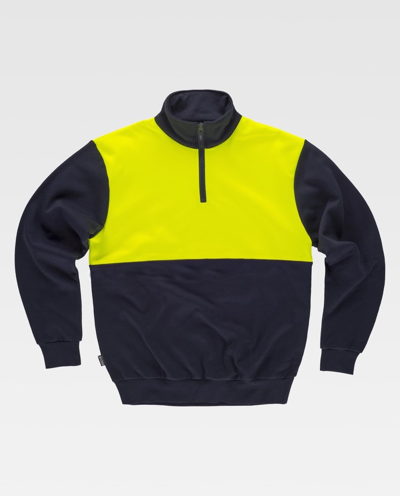 SUDADERA C9840 FLUOR · BICOLOR · MEDIA CREMALLERA · AV · [280g]