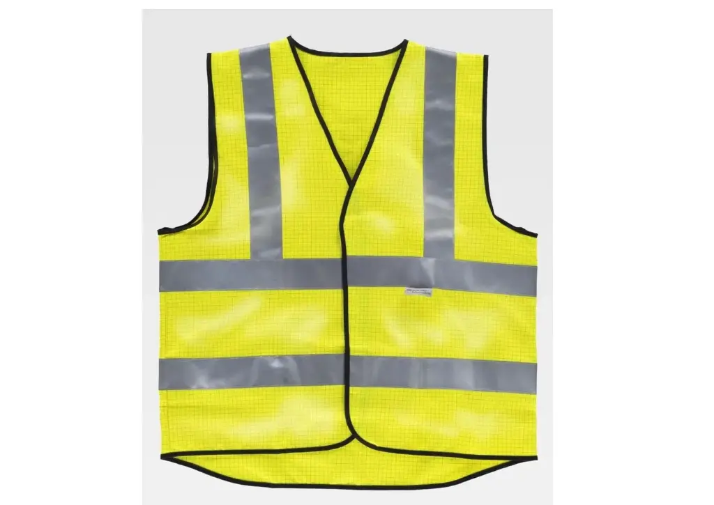 CHALECO HVTT20 · CIERRE VELCRO · ANTIESTATICO · IGNIFUGO · AV