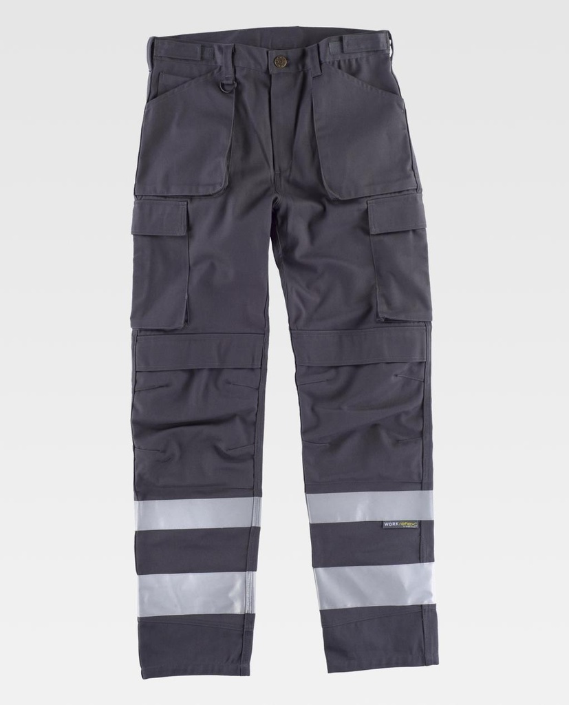 PANTALON C2911 · CARGO · TRIPLE COSTURA · SISTEMA PROTECCION RODILLAS · VR (GRIS, 40)