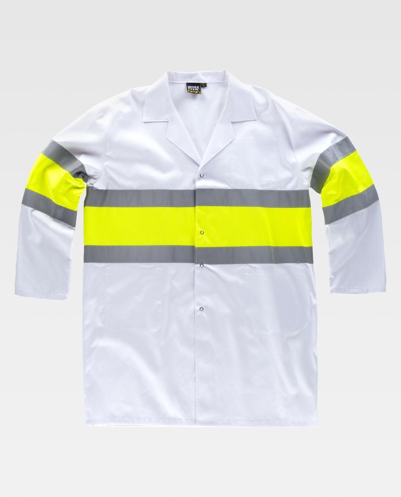 BATA C7102 · CIERRE AUTOMATICOS · BOLSILLOS INTERIORES · AV · CE II CAT (BLANCO/AMARILLO FLUOR, S)