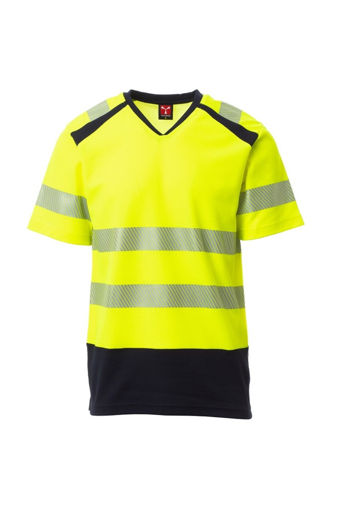 CAMISETA WAY · MC · BICOLOR · ALGODON · BANDAS SEGMENTADAS · PROTECCION SOLAR >50ºC · AV · CE II CAT · [160g]