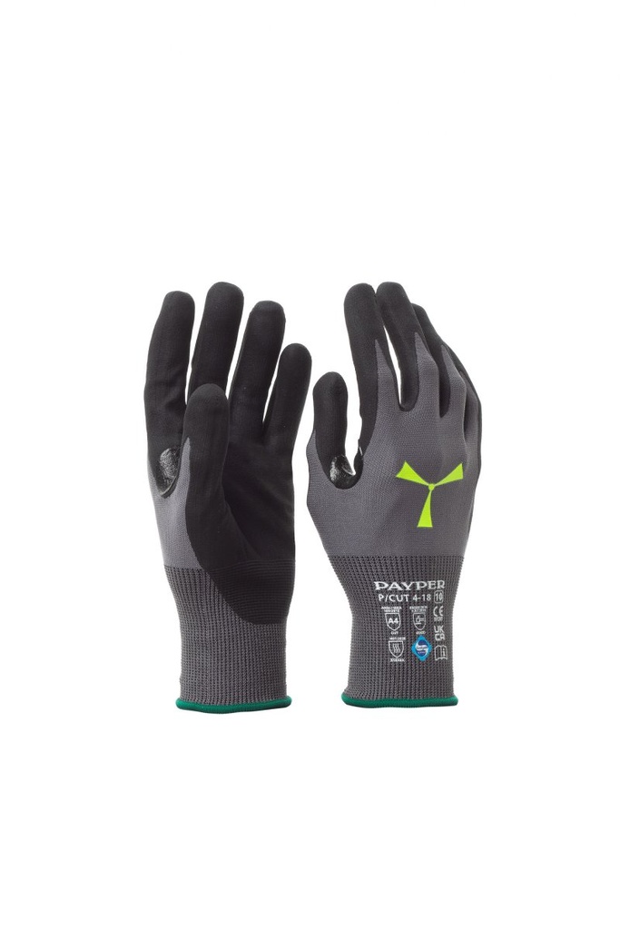 GUANTES P/CUT 4-18 · TOUCH · ANTI CORTE GRADO D · GALGA 18 | PACK 12 PARES (L-9)