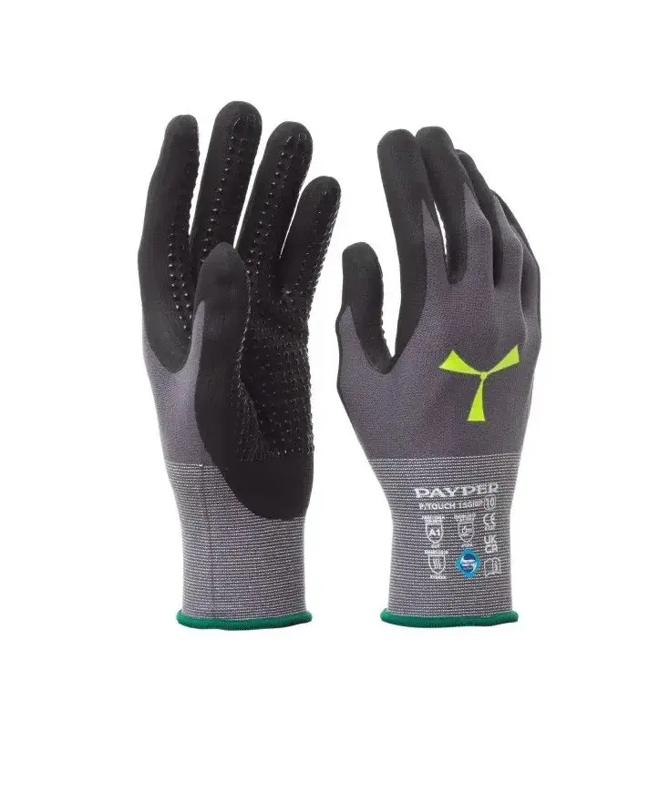 GUANTES P/TOUCH 15GRIP · GALGA 15 · PUNTEADO | PACK 12 PARES