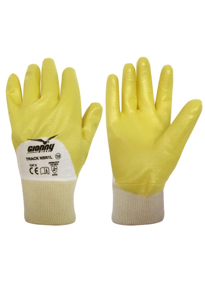 GUANTES TRACK NBR1L · DORSO VENTILADO · LIGHT COATING · GALGA 24 | PACK 12 PARES