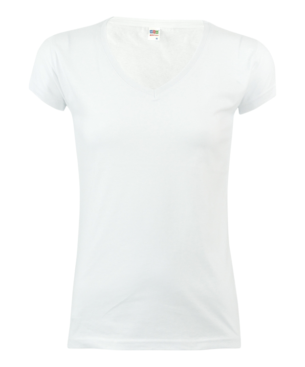 CAMISETA MONTANA · MC · CUELLO V · 100% ALGODON · [160g] (BLANCO, S)