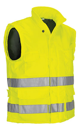CHALECO ANCHORAGE · UNICOLOR · MULTIBOLSILLOS · ACOLCHADO · AV · CE II CAT (AMARILLO FLUOR, S)