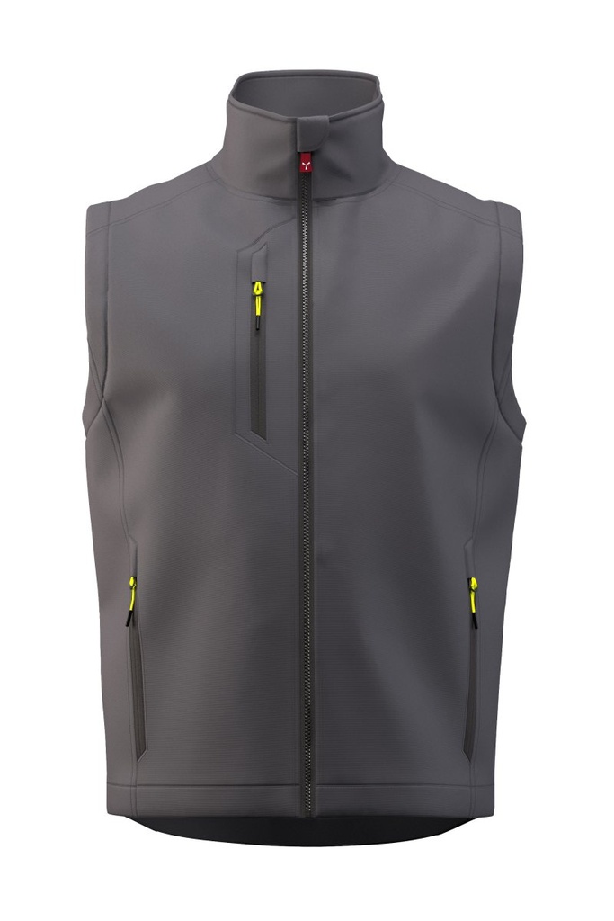 CHALECO SOFTSHELL CREEK PAD VEST · ACOLCHADO · CORTAVIENTOS · WATERPROOF · ELASTICO/STRETCH · 3 CAPAS PADDED · INSULATED 2 · CE I CAT (ANTRACITA/NEGRO, XXS)