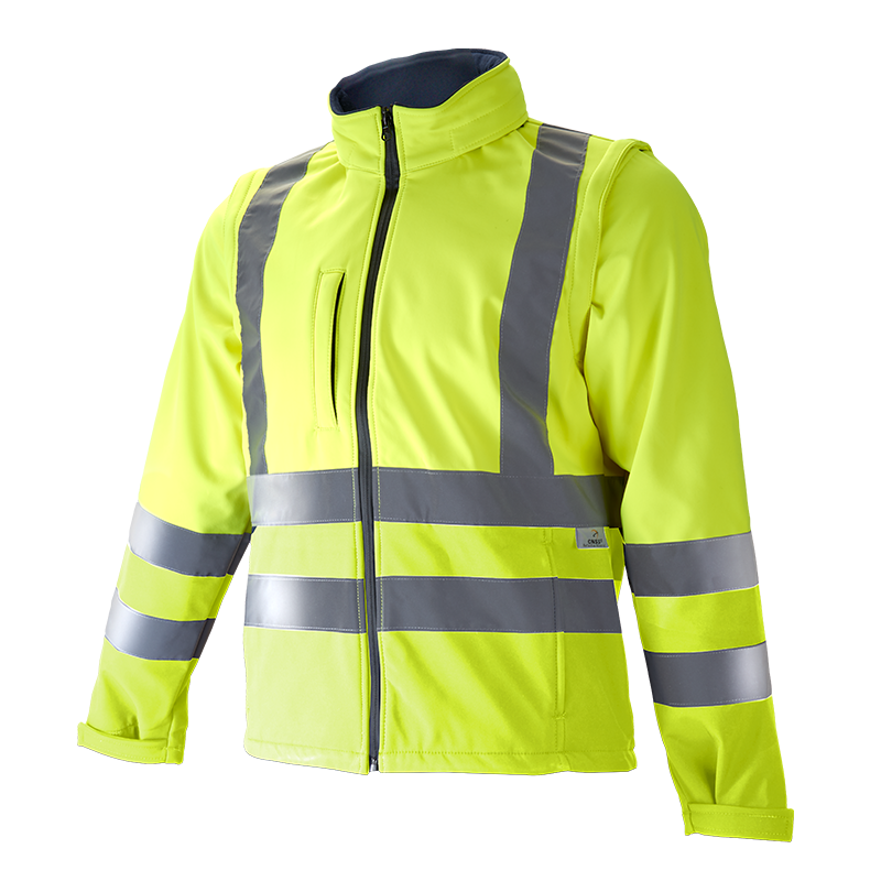 SOFTSHELL 2 en 1 1410 · UNICOLOR · ELASTICO/STRETCH · HIDROFUGADO · MANGAS EXTRAIBLES · 3 CAPAS · AMBIENTES FRIOS -5ºC  · AV · CE II CAT