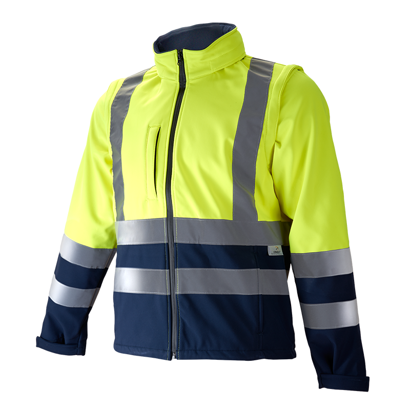 SOFTSHELL 2 en 1 1210 · BICOLOR · ELASTICO/STRETCH · HIDROFUGADO · MANGAS EXTRAIBLES · 3 CAPAS · AMBIENTES FRIOS -5ºC  · AV · CE II CAT