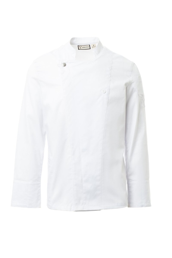 CHAQUETA COCINA STARRED · ESLASTICO/STRETCH · CIERRE AUTOMATICOS · MALLA BAJO SISA · COOLMAX · CE I CAT