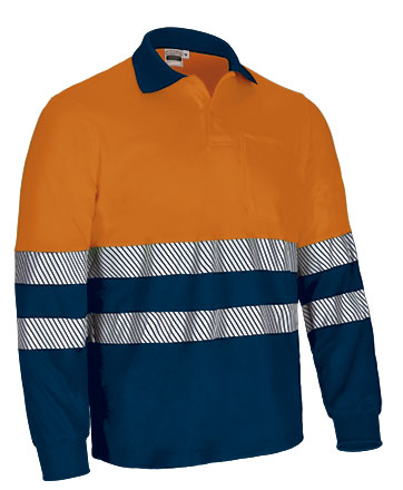 POLO ALBURY · ML · BICOLOR · TERMICO · BANDAS SEGMENTADAS · BOLSILLO · AV · CE II CAT · [200g]