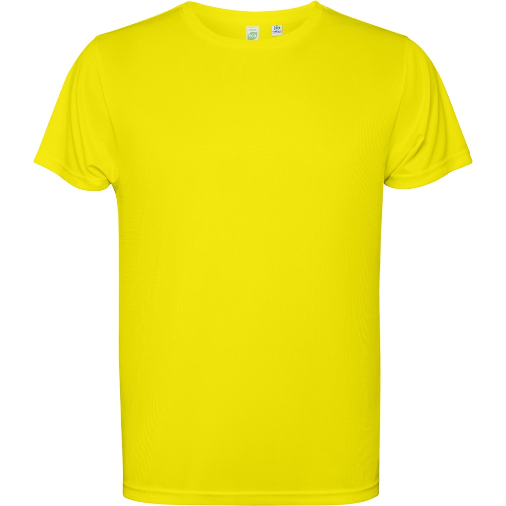 CAMISETA ESTORIL · MC · ELASTICO/STRETCH · ANTIBACTERIANO · CONTROL DRY · ECO · [125g] (AMARILLO FLUOR, S)