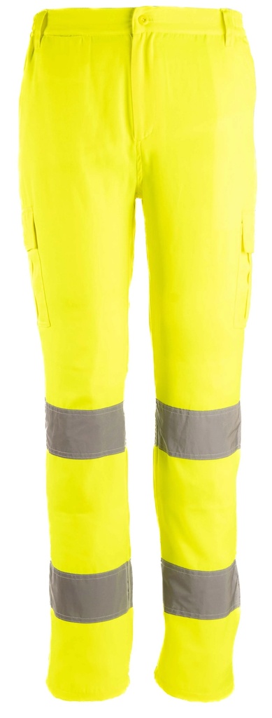 PANTALON BOOGIE · UNICOLOR · CARGO · ALGODON · AV · CE II CAT (AMARILLO FLUOR, XS)