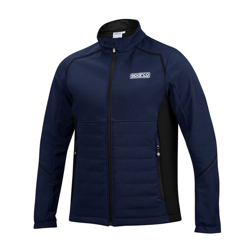 SOFTSHELL SPARCO LIFESTYLE · ELASTICO/STRETCH · HIDROFUGADO · CORTAVIENTOS · 3 CAPAS