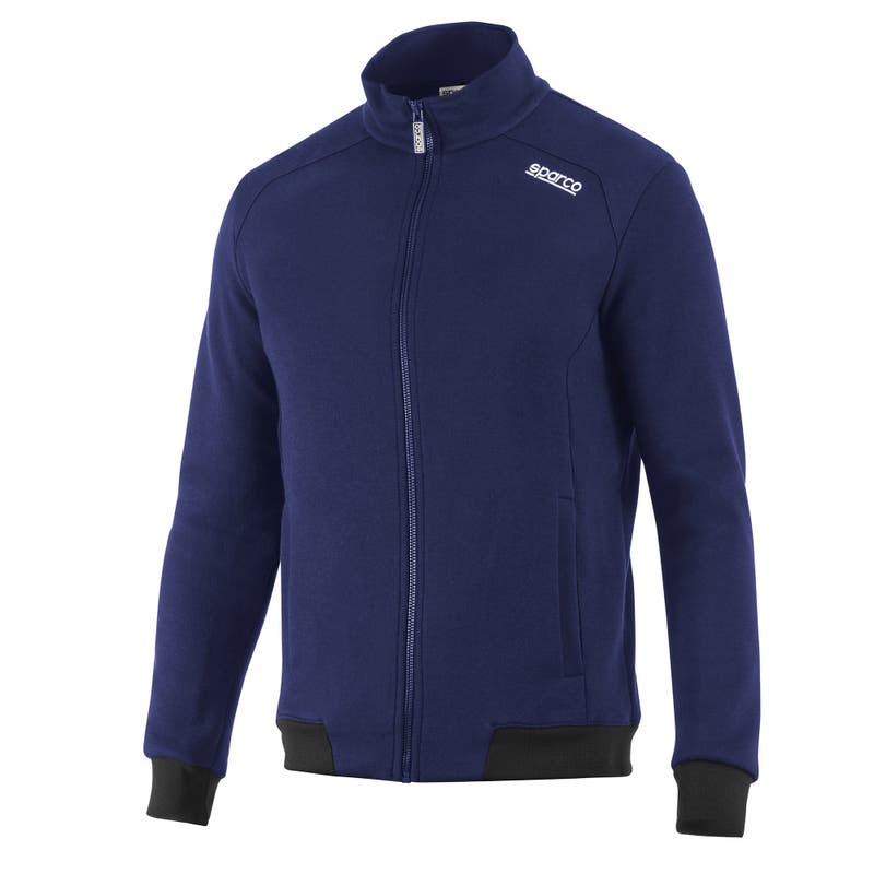 SUDADERA FULL ZIP SL SPARCO LIFESTYLE · CREMALLERA ENTERA (AZUL MARINO, XS)