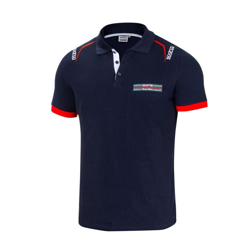 POLO EMBROIDERIES MARTINI RACING · MC · 100% ALGODON · [200g] (AZUL MARINO, XS)