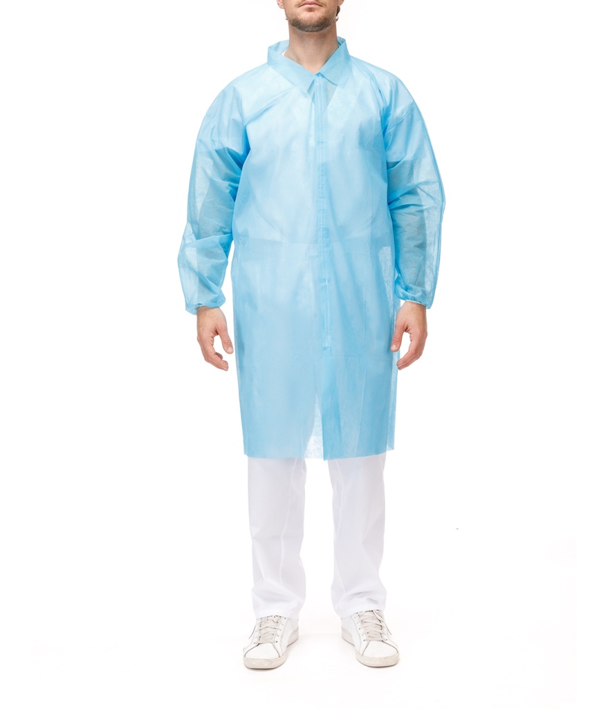 BATA DESECHABLE POLIPROPILENO 30G · CIERRE VELCRO | PACK 100 UNIDADES