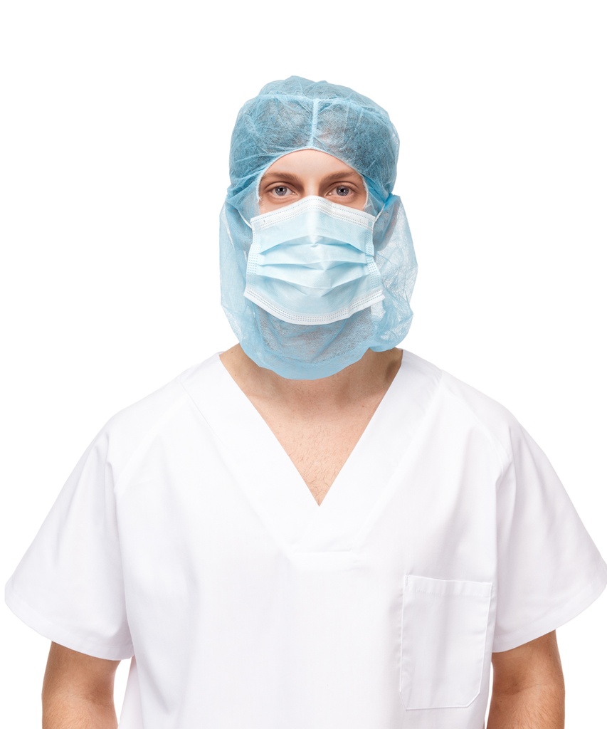 BURKA DESECHABLE POLIPROPILENO · 20G CON MASCARILLA 3 CAPAS | PACK 500 UNIDADES