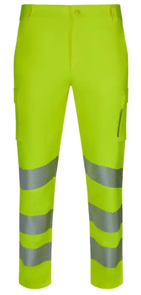 PANTALON 303031S · CARGO · ELASTICO/STRETCH · ECO · BANDAS SEGMENTADAS · PROTECCION SOLAR >50ºC · AV · CE II CAT (AMARILLO FLUOR, S)