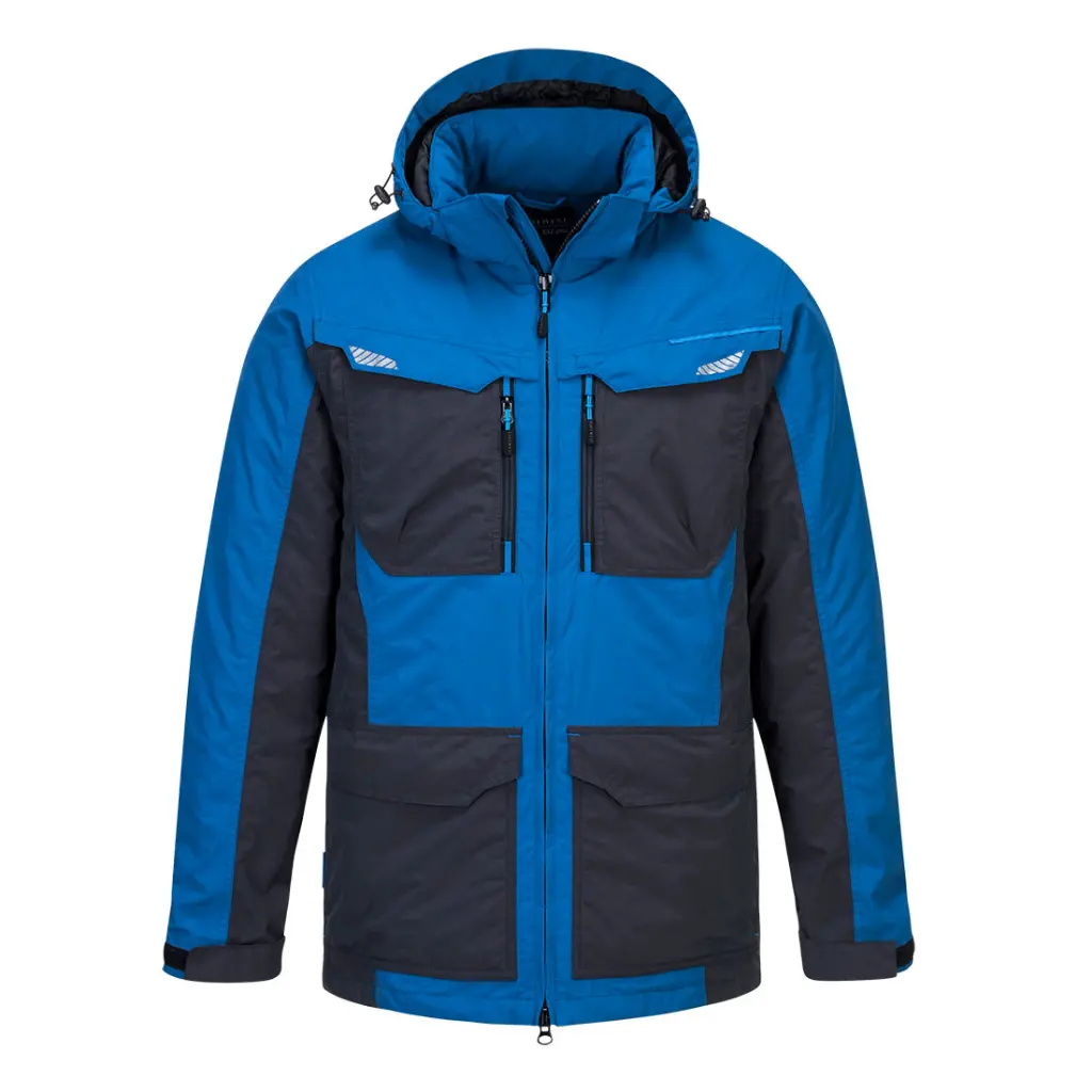 CHAQUETA T740 WINTER · ACOLCHADO · IMPERMEABLE [3/4] TEXPEL™ SPLASH ECO · CAPUCHA DESMONTABLE (AZUL PERSA, S)