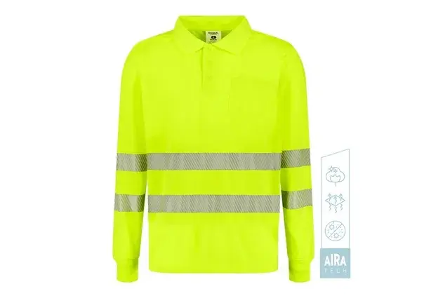 POLO DRUM AIRA TECH · ML · UNICOLOR · TACTO ALGODON · ANTIBACTERIANO · BOLSILLOS · AIREADOR AXILAS · BANDAS SEGMENTADAS · AV · CE II CAT · [185g]