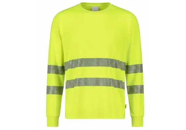 CAMISETA RAP · ML · UNICOLOR · ALGODON · BOLSILLO · AIREADORES AXILAS · BANDAS SEGMENTADAS · AV · CE II CAT · [150g] (AMARILLO FLUOR, S)